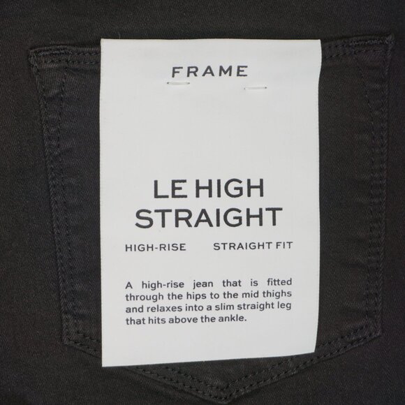 New Frame Denim Le High Straight Leg Jeans in Film Noir size 24 - Picture 11 of 16
